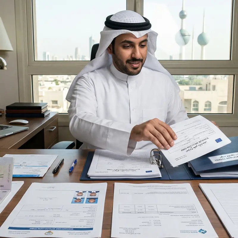 تجهيز متطلبات فيزا فرنسا من الكويت وترتيب المستندات