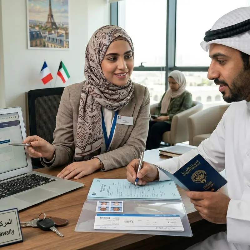 مكتب استخراج فيزا فرنسا من الكويت ومساعدة العملاء في تجهيز الطلب